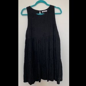 Black baby doll lace dress